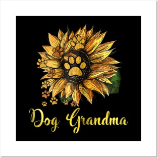 Dog Grandma Sunflower Funny Cute Family Gifts Apparel Posters and Art